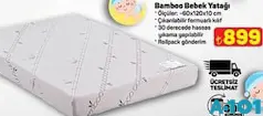 BAMBOO BEBEK YATAĞI 60X120X10 CM fiyat ve kampanya bilgisi